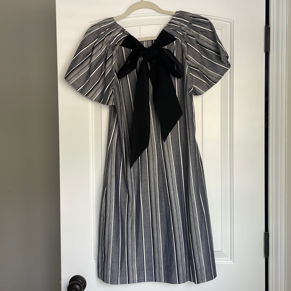 Abbey Glass A Line Dress with Gorgeous Bow on Back